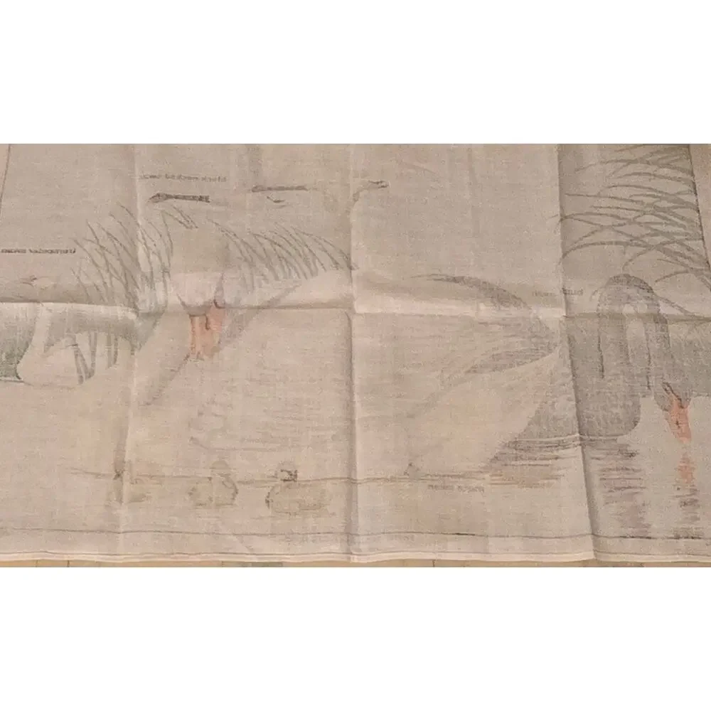 Vintage Irish Lenin Swan Unused Tea Towel by Ulster